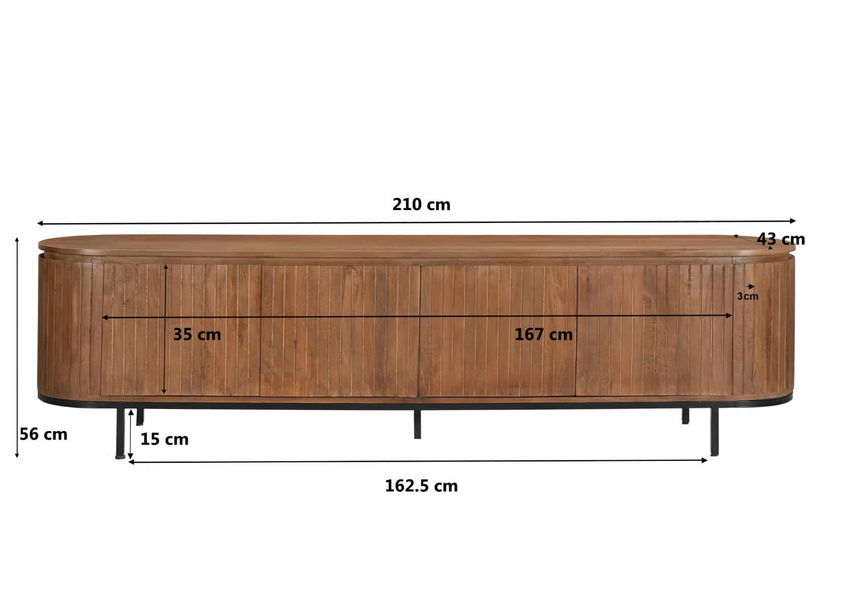 Livingfurn tv meubel Noor 210cm
