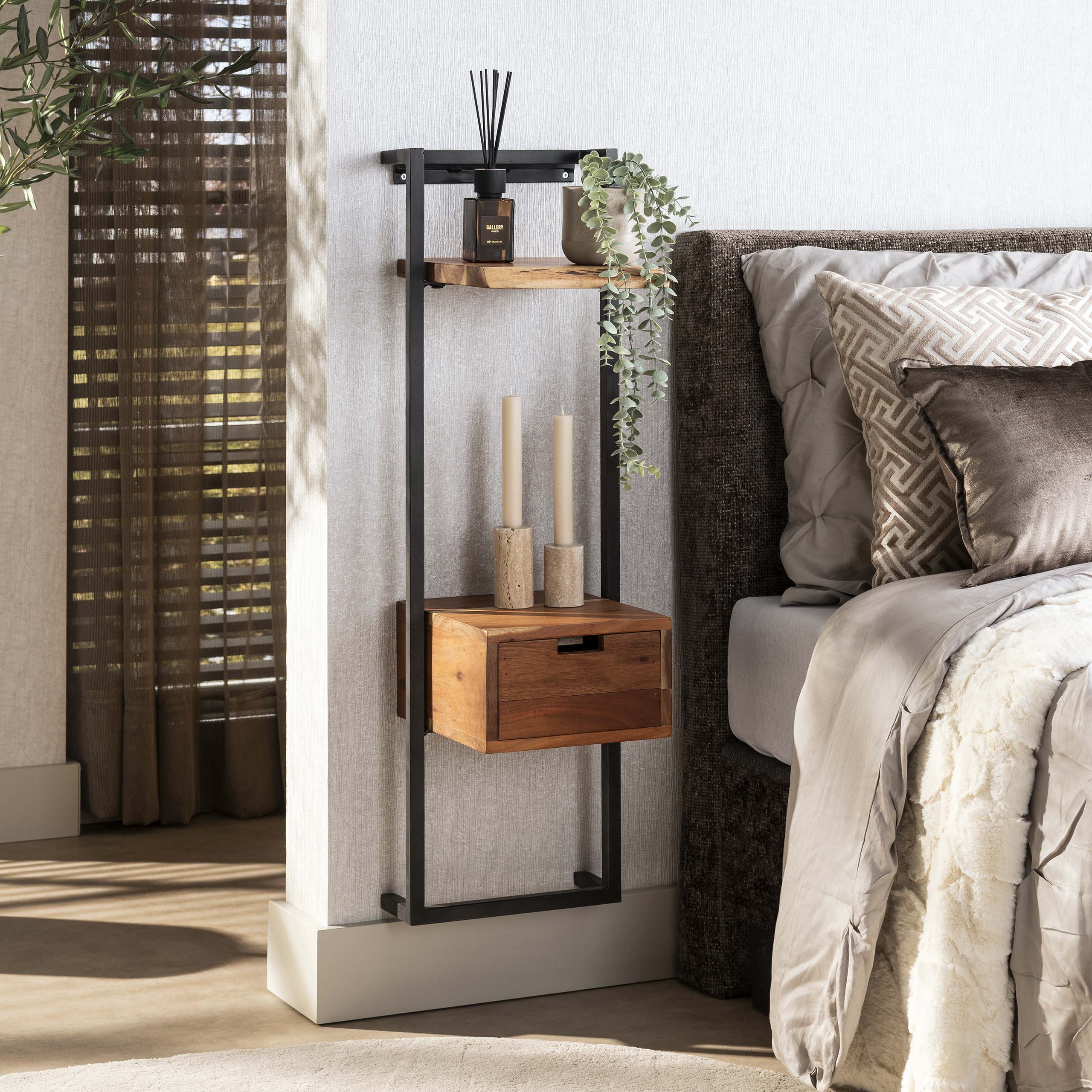 Nachtkastje Air Solid XS 1 lade / Massief acacia