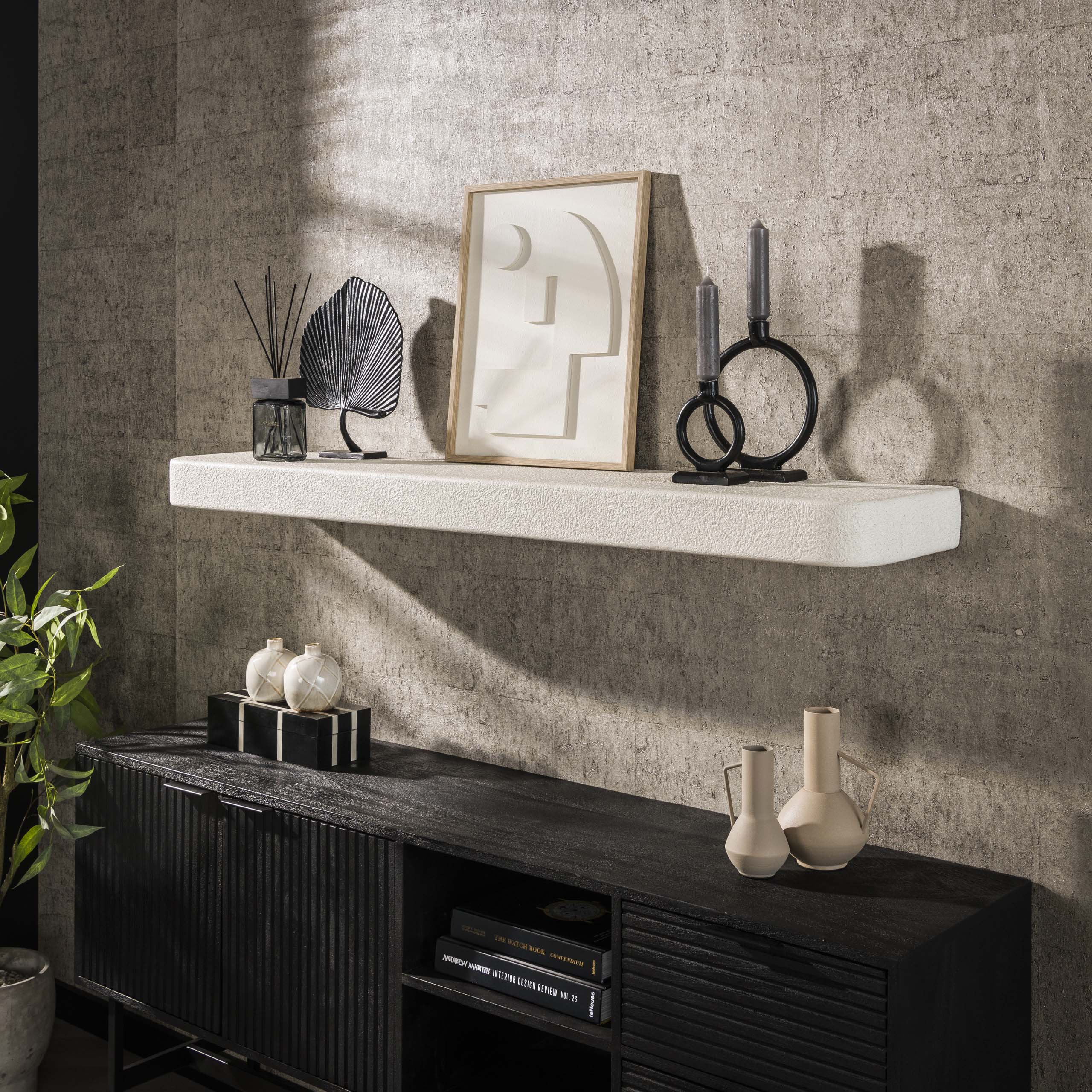Wandplank Stone 150cm / Marmer composiet