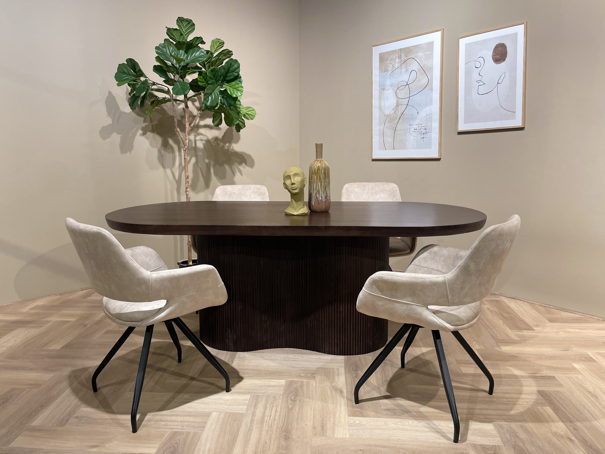 Livingfurn eettafel Sevilla Brown 220cm