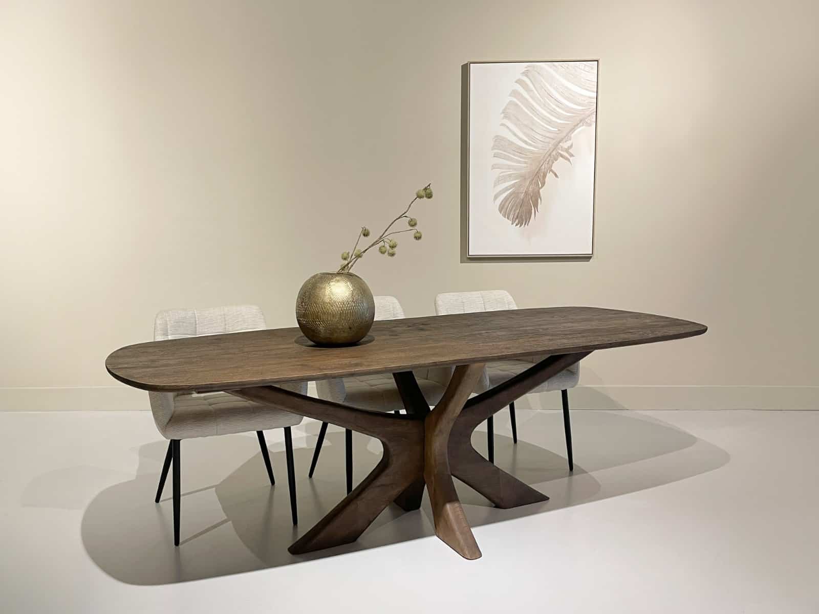 Livingfurn eettafel Brix Montreaux Brown 220cm