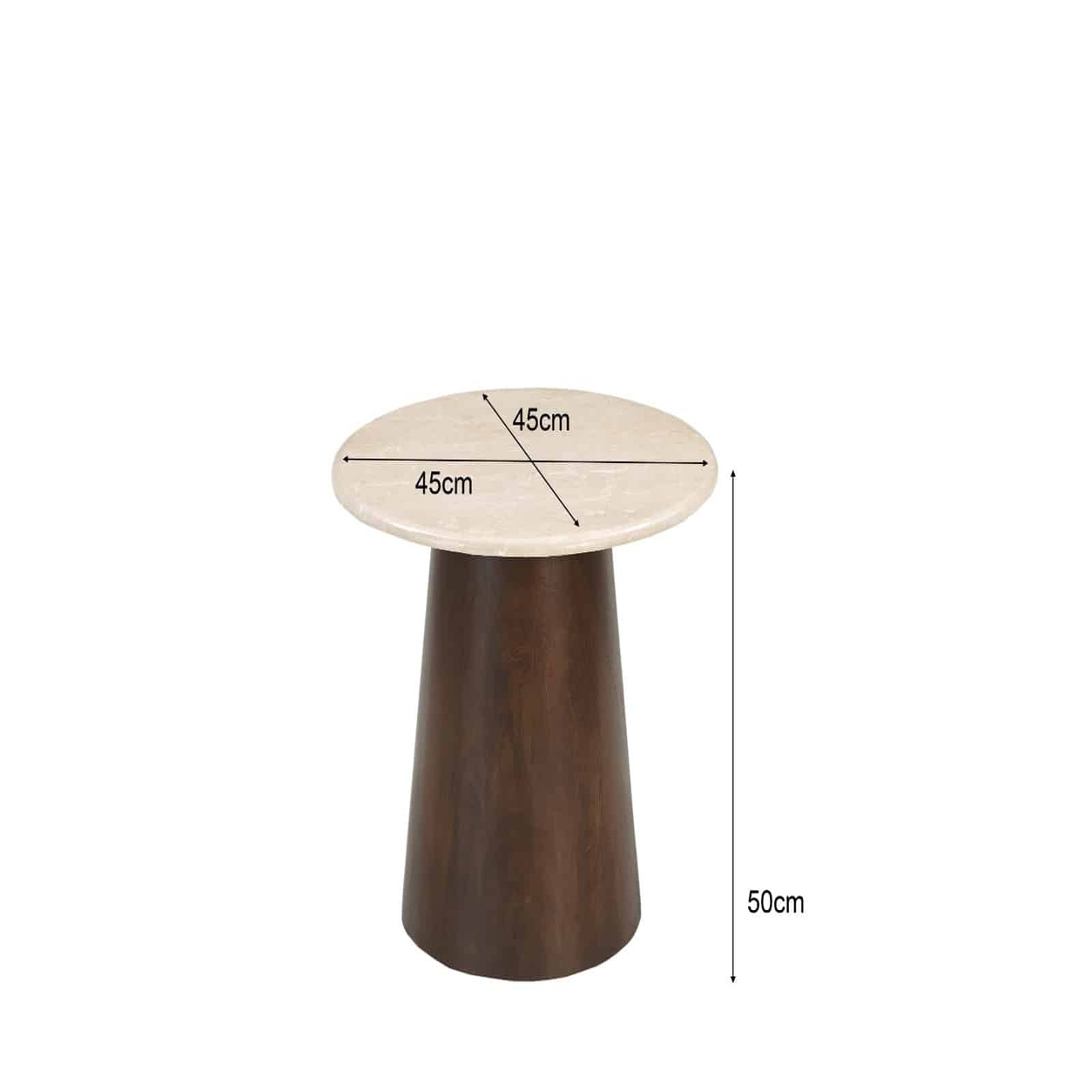 Livingfurn salontafel Brix Bottecino rond 45cm