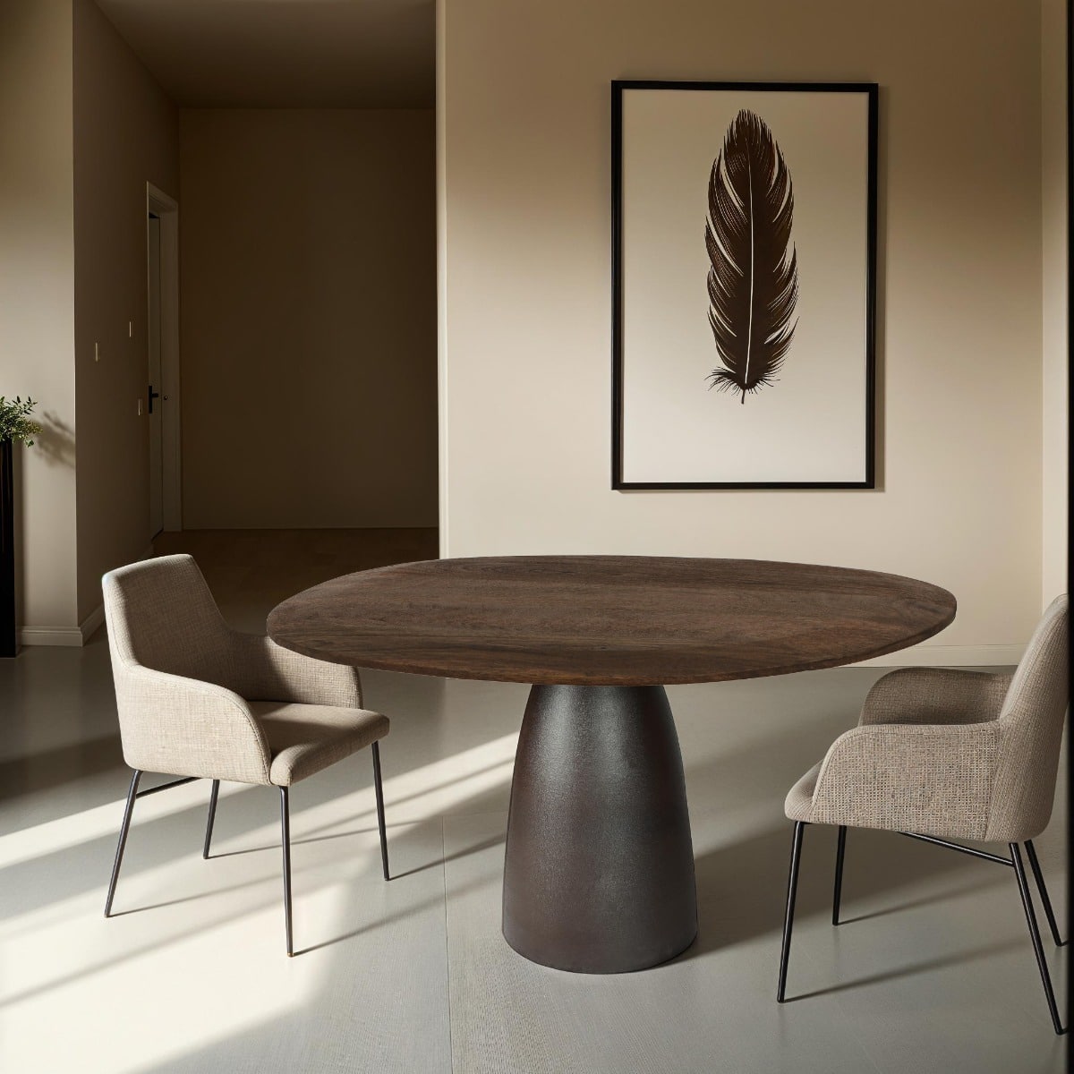 Livingfurn eettafel Brix Marron Espresso 140cm