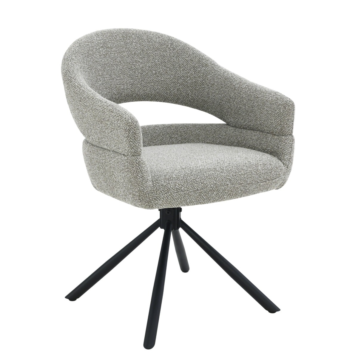 Livingfurn eetkamerstoel Linn draaibaar met arm Taupe