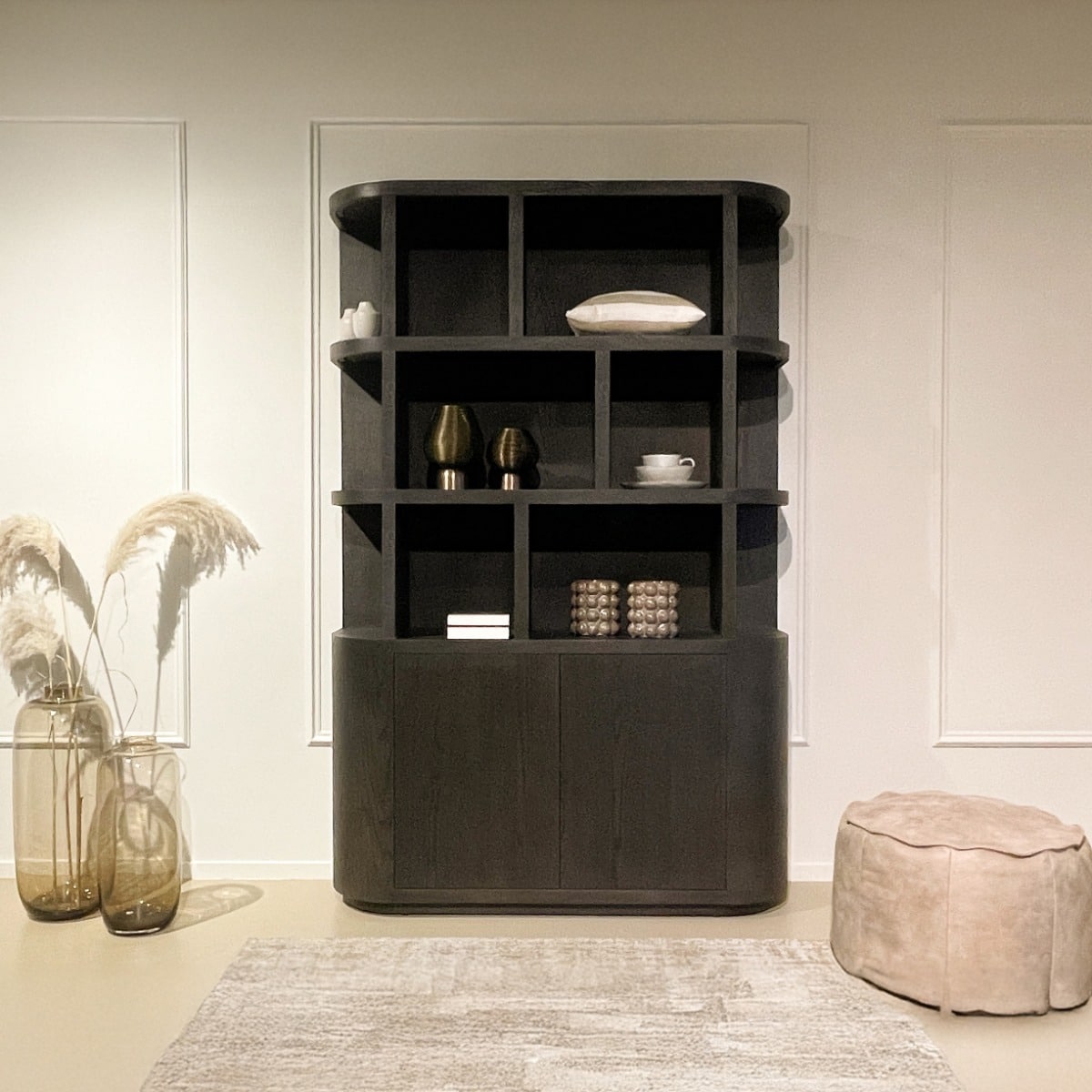 Livingfurn boekenkast Novero Espresso 145cm