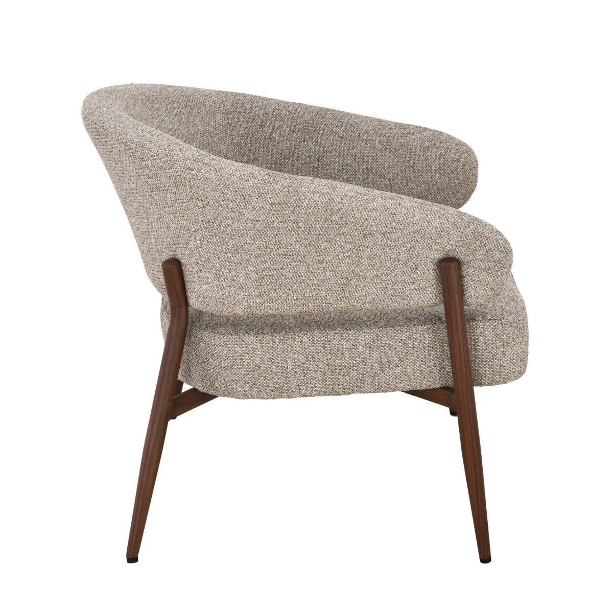 Livingfurn fauteuil Dilan Hush met arm walnut