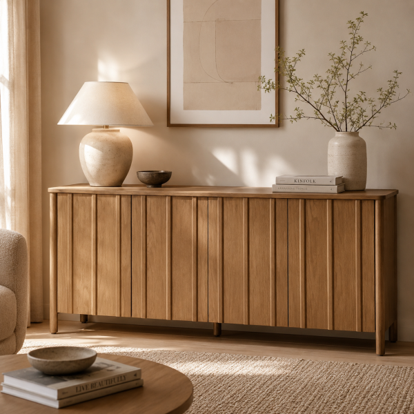 Eleonora dressoir Jake 183x47x80 cm eiken bruin