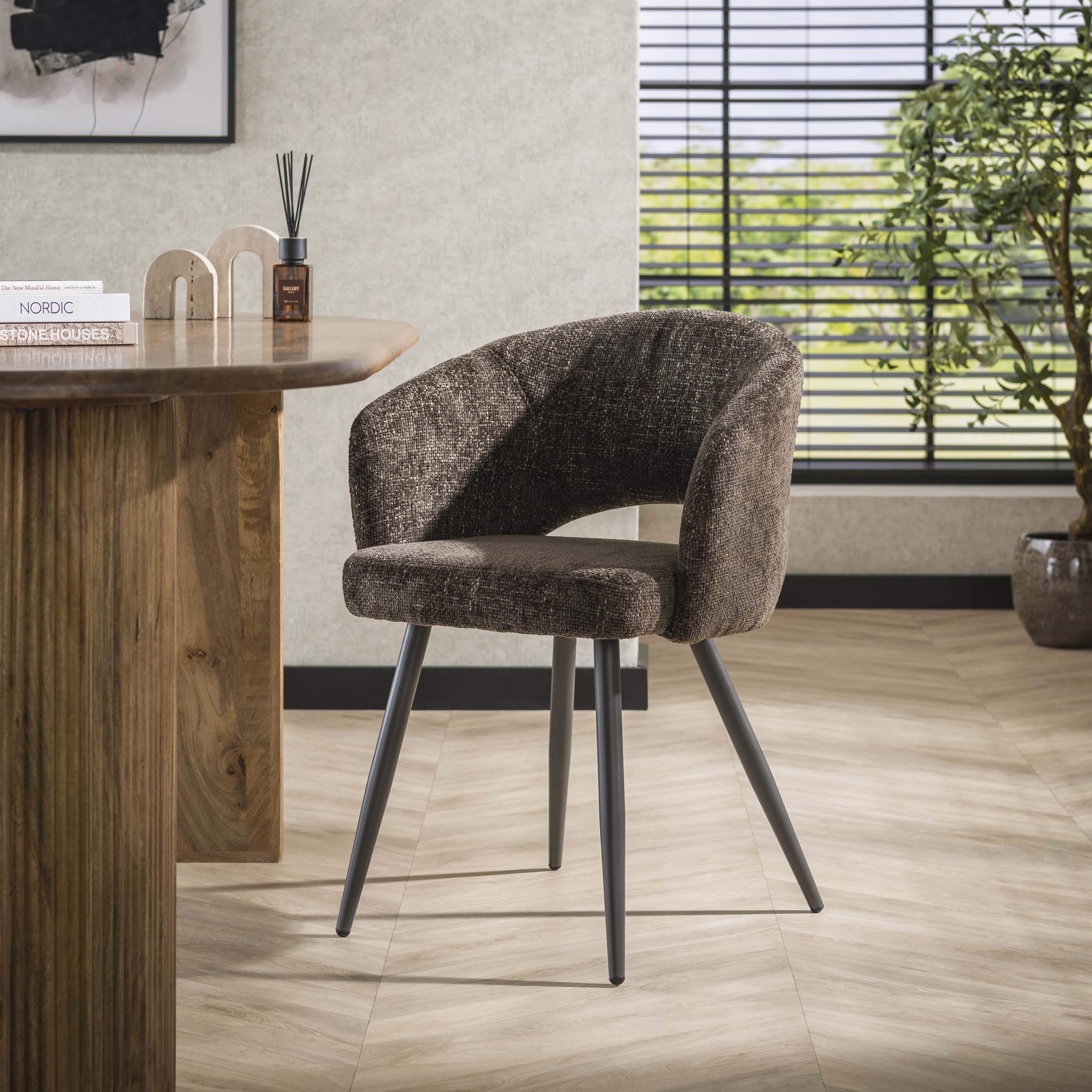 Armstoel Salon verpakt per 2 / Cargo bruin