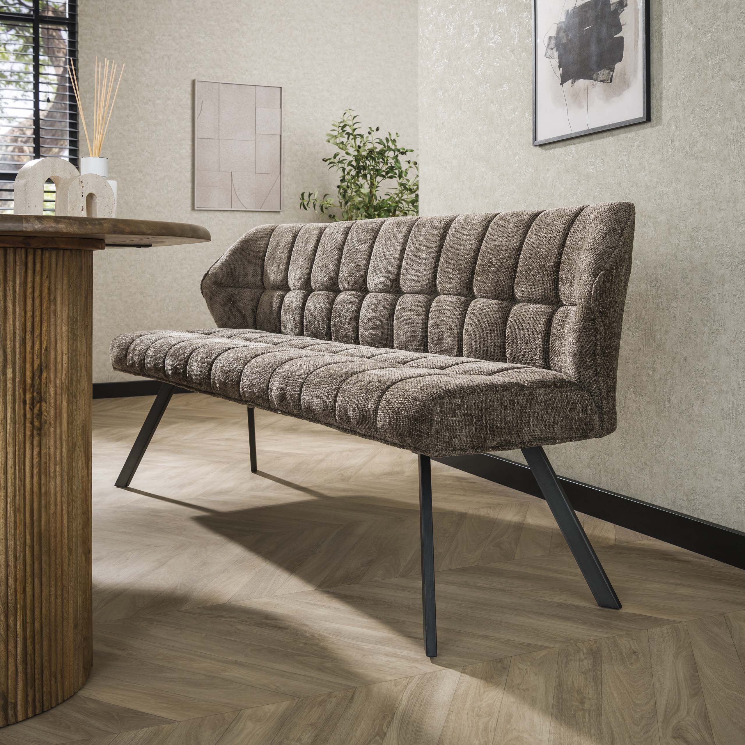 Eetkamerbank Raster / Hoven taupe