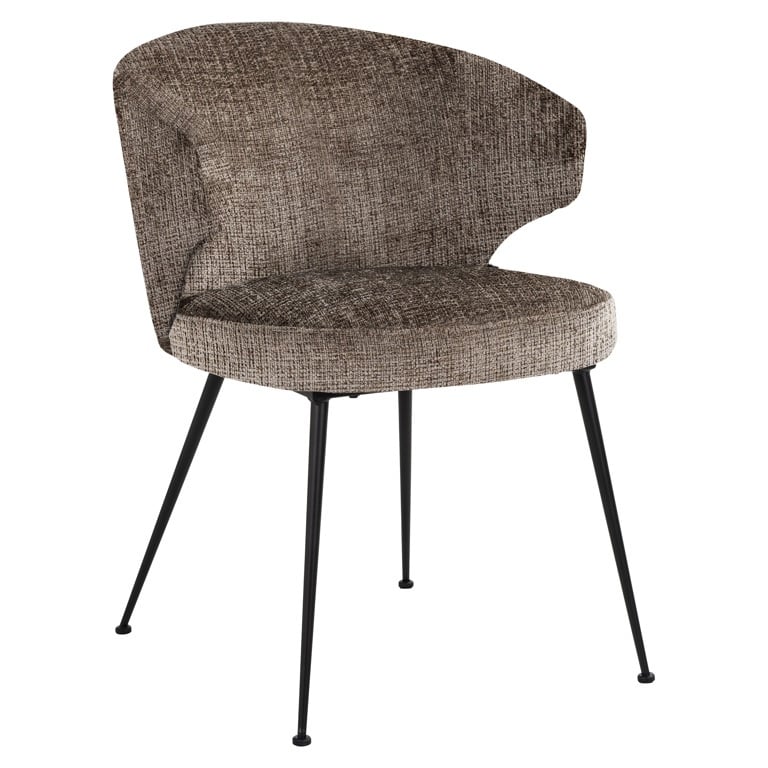 Richmond Interiors eetkamerstoel Xandra met arm grijs/bruin