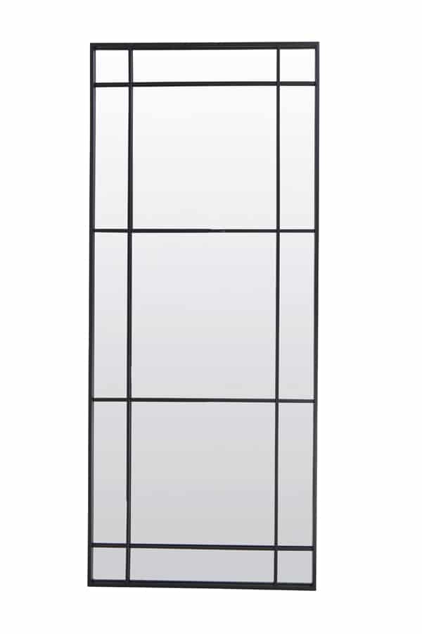 Light & Living spiegel 77x3x183 cm Rincon helder glas+mat zwart