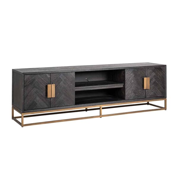 SHOWMODEL Richmond Interiors tv meubel Blackbone Brass eiken 200x43x60 cm