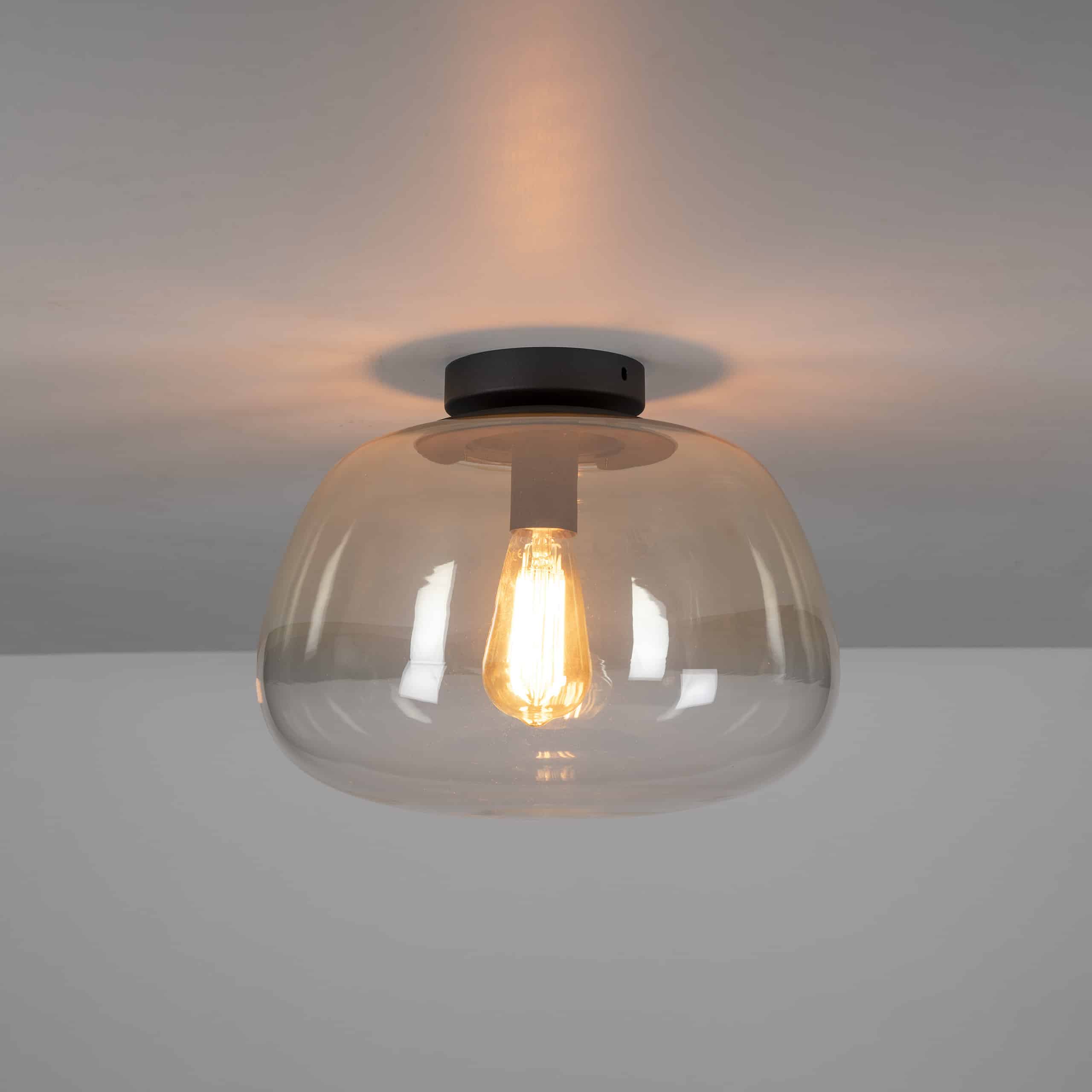 Plafondlamp Pulse Shaded 1-lichts / Amber glas