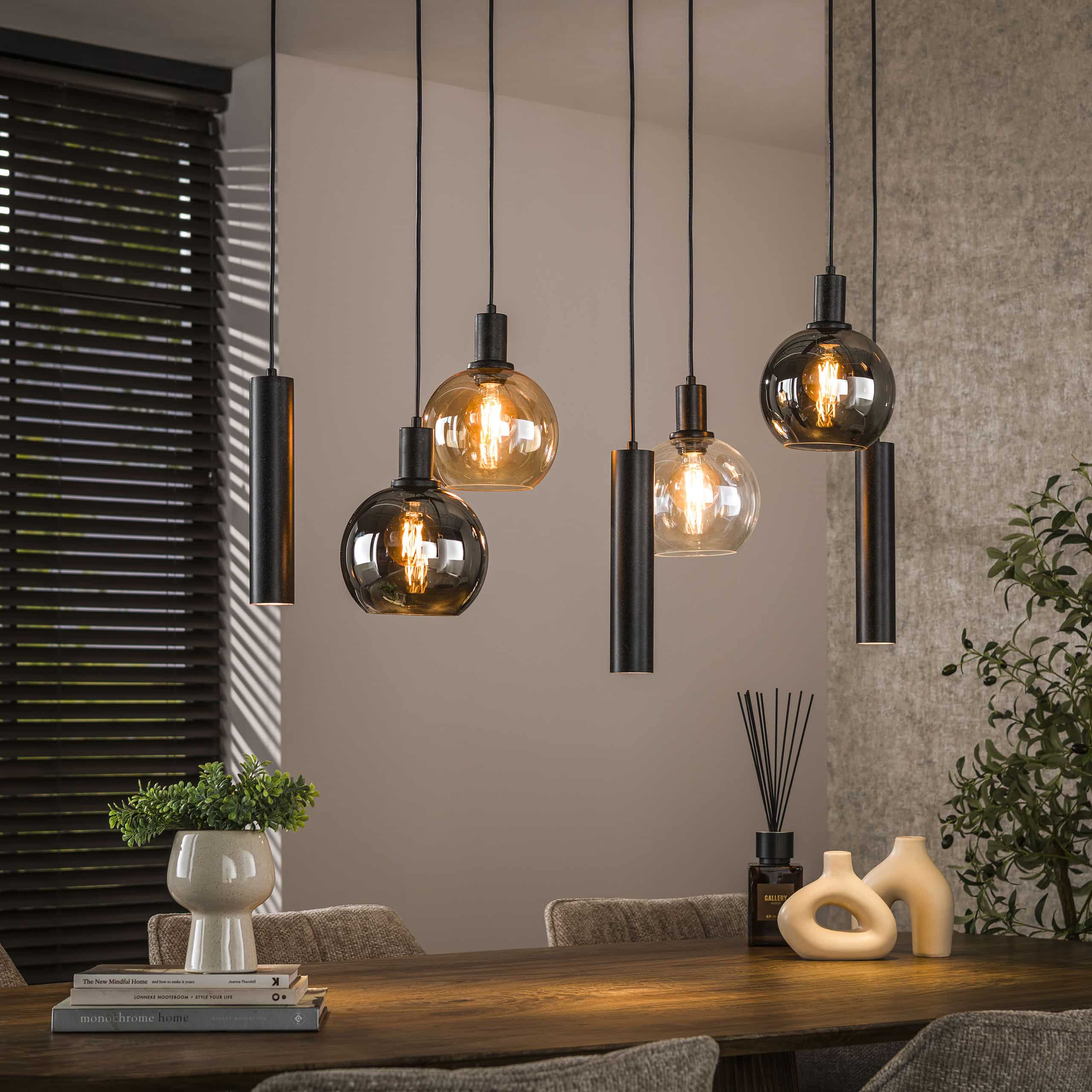 Hanglamp Sfera Tricolore 4+3-lichts / Artic zwart