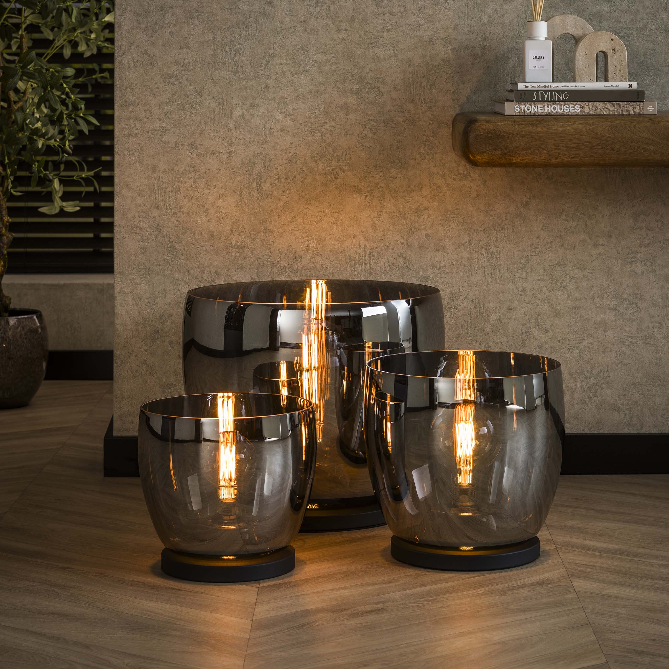 Vloerlamp UP XXL 1-lichts / Smoke grey glas