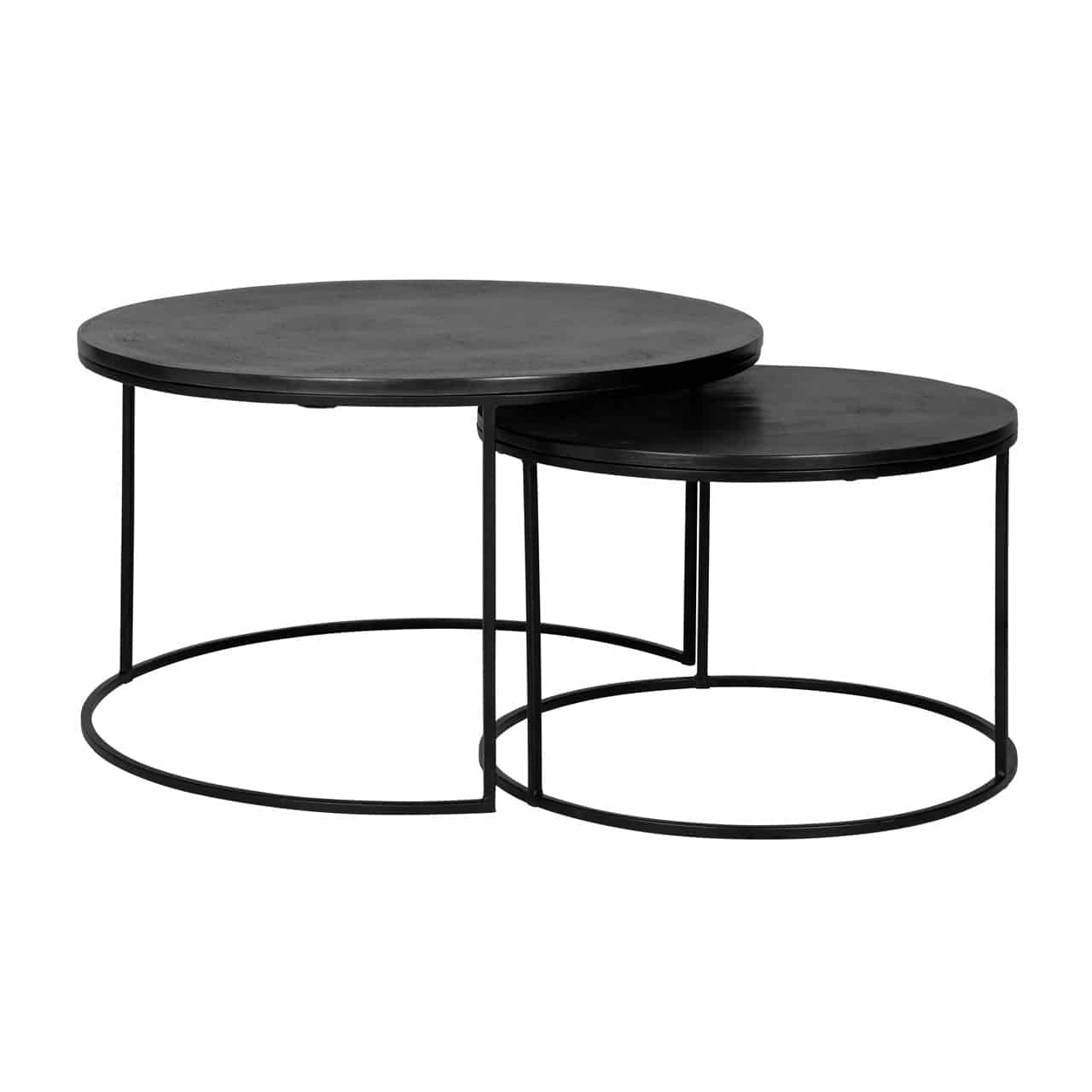 Richmond Interiors salontafel Bolder set van 2 aluminium