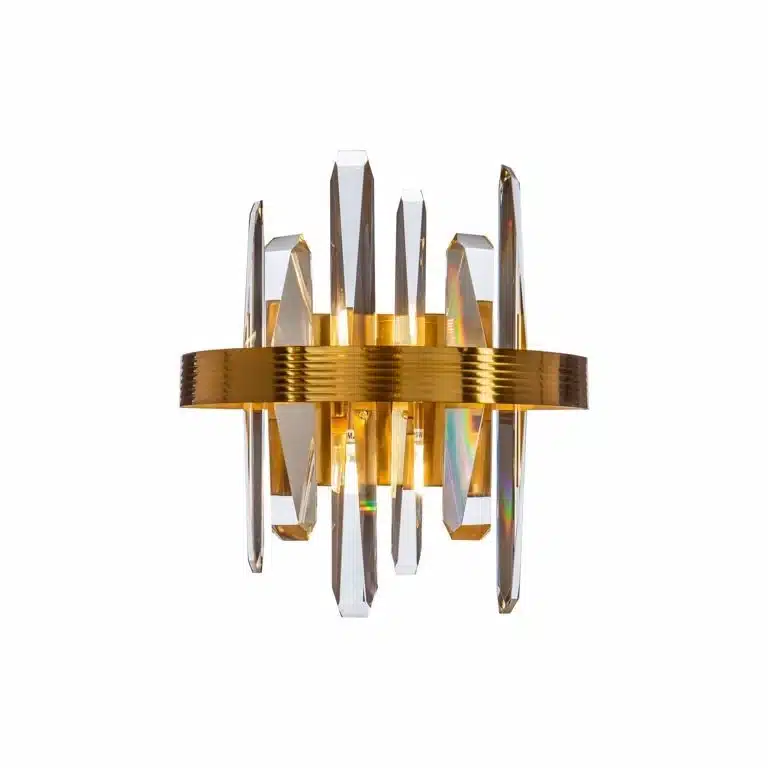 Richmond Interiors wandlamp 28x16,5x30 cm Brigh goud kristal