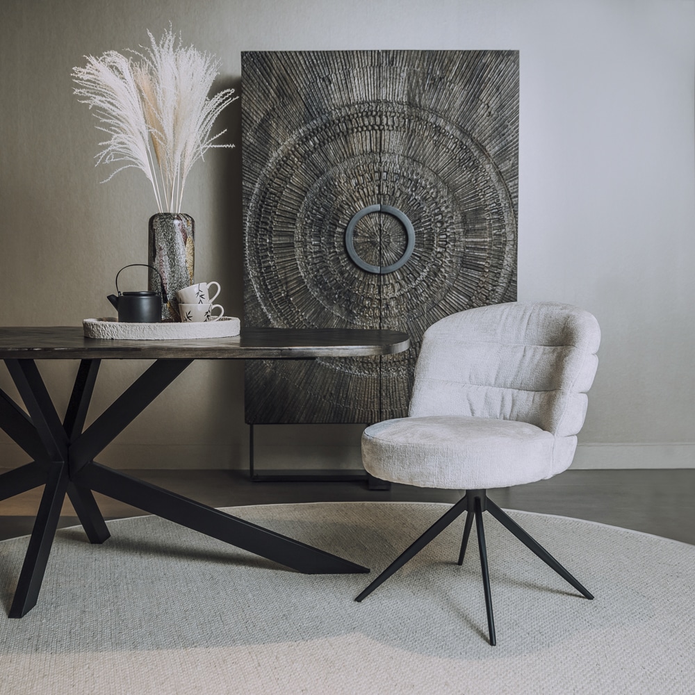 Tower Living eetkamerstoel Carro draaibaar wit