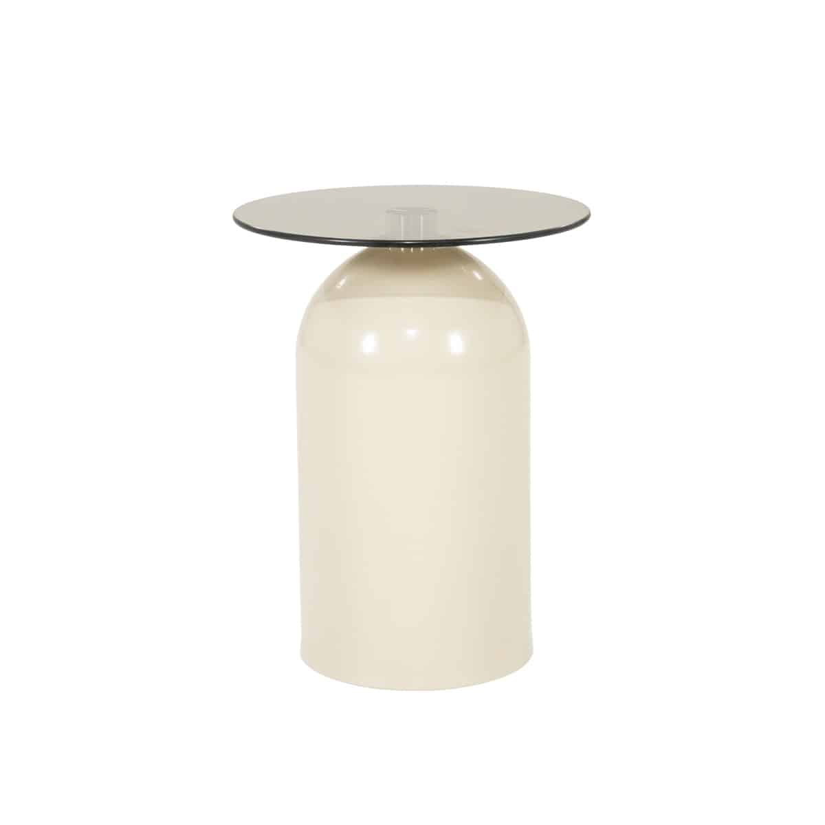 By-Boo bijzettafel Irona beige 39,5x39,5x52 cm glas
