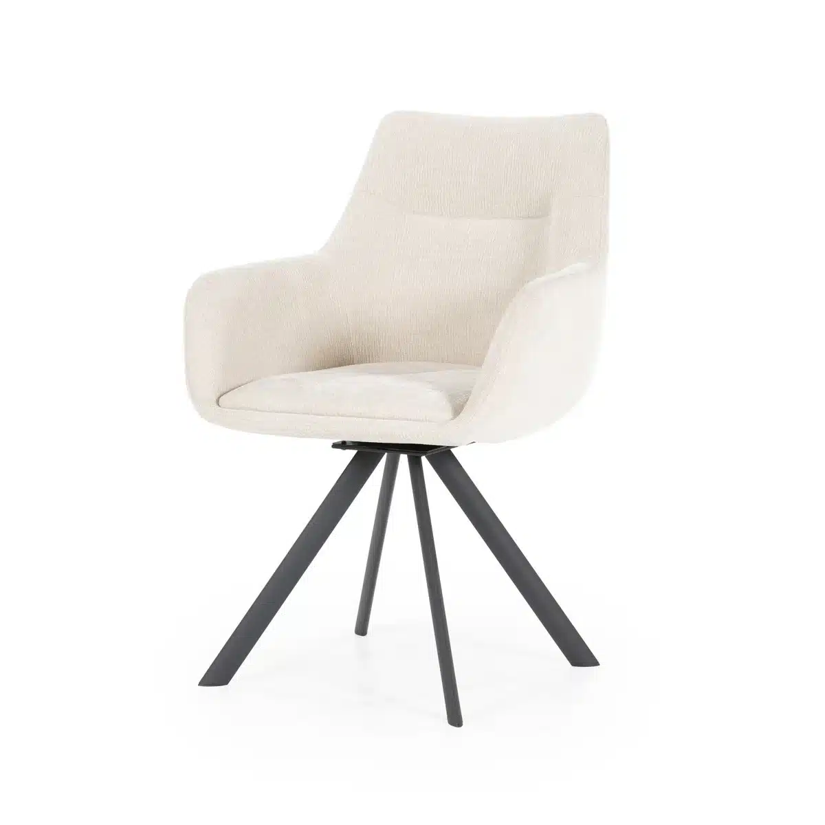 By-Boo eetkamerstoel Bliss met arm beige (set van 2)