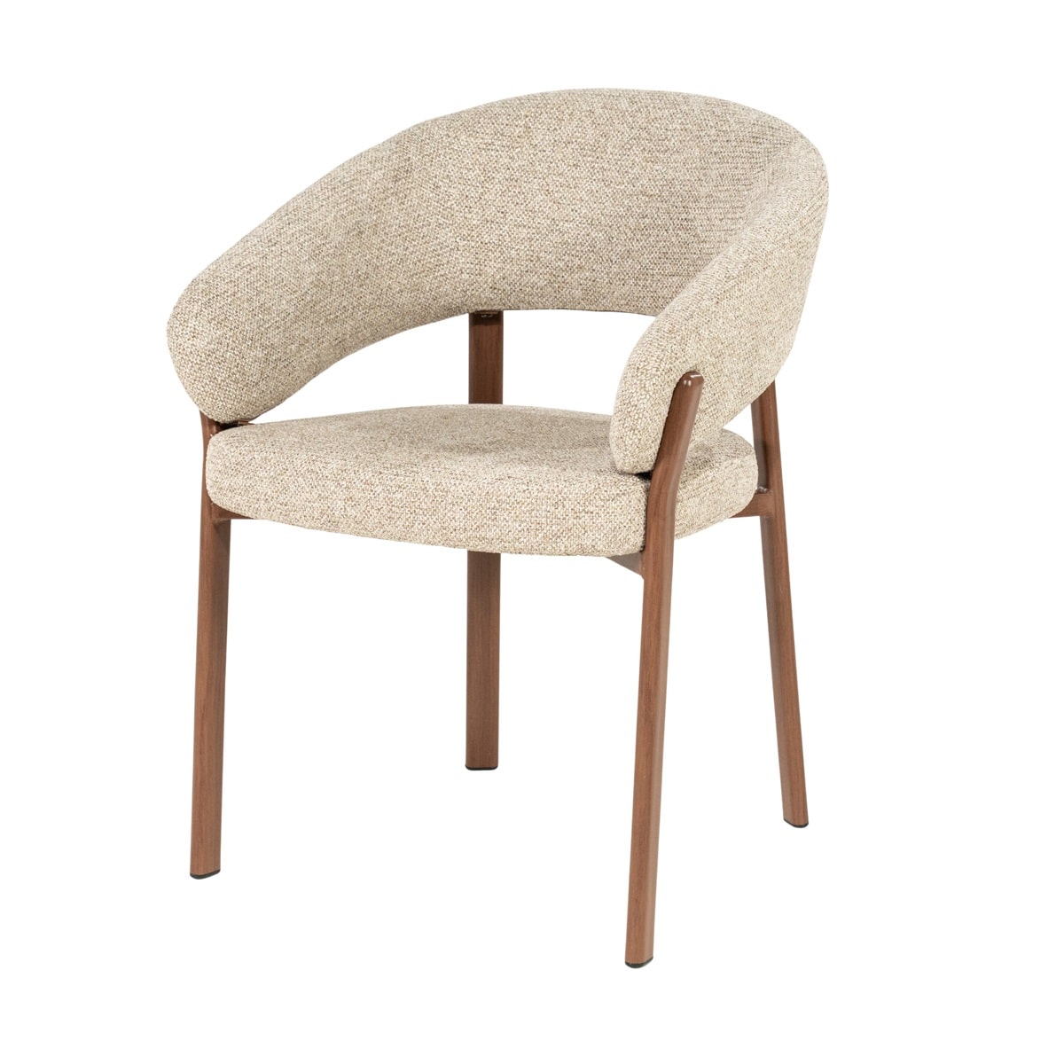 By-Boo eetkamerstoel Sedia met arm bruin (set van 2)
