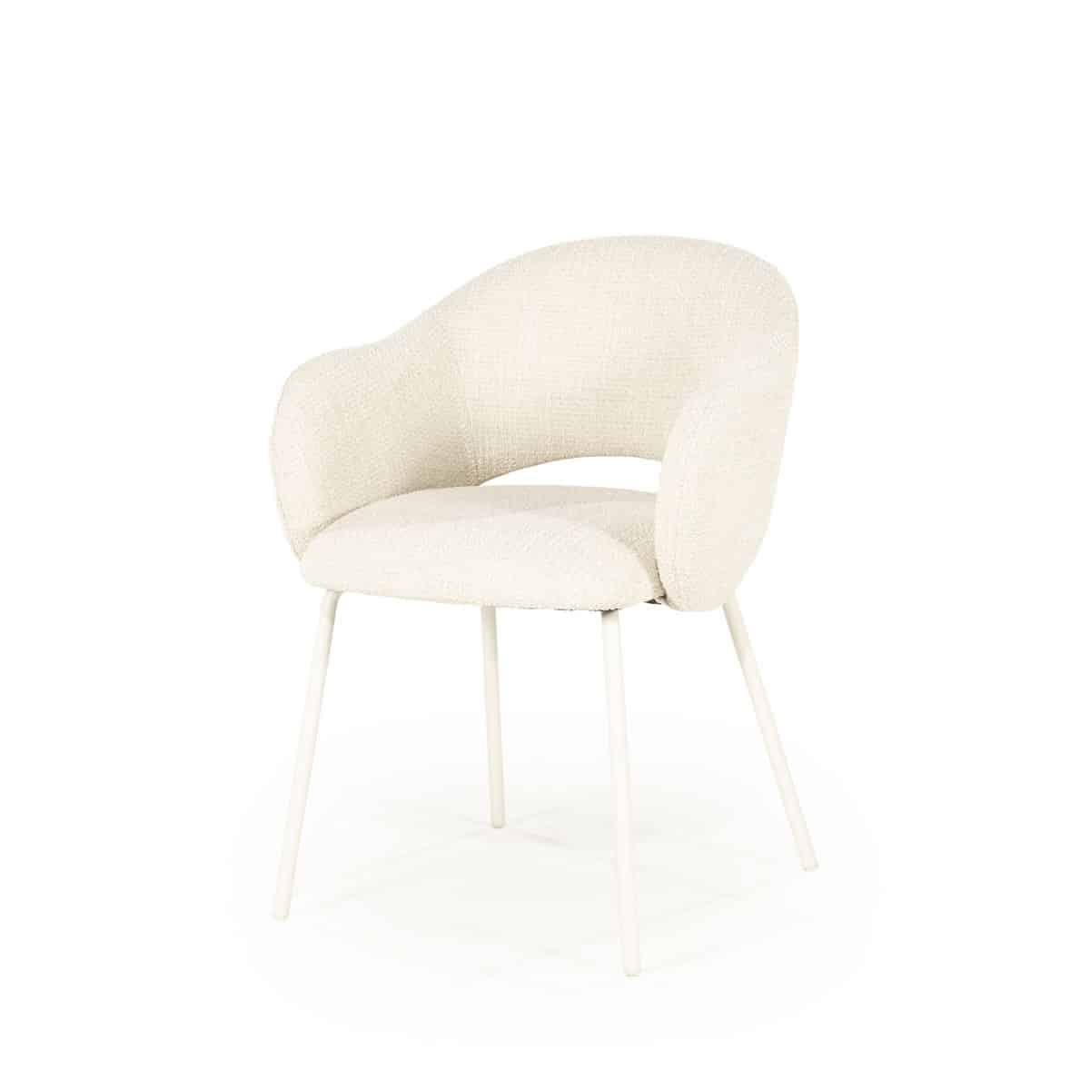 By-Boo eetkamerstoel Story met arm beige (set van 2)