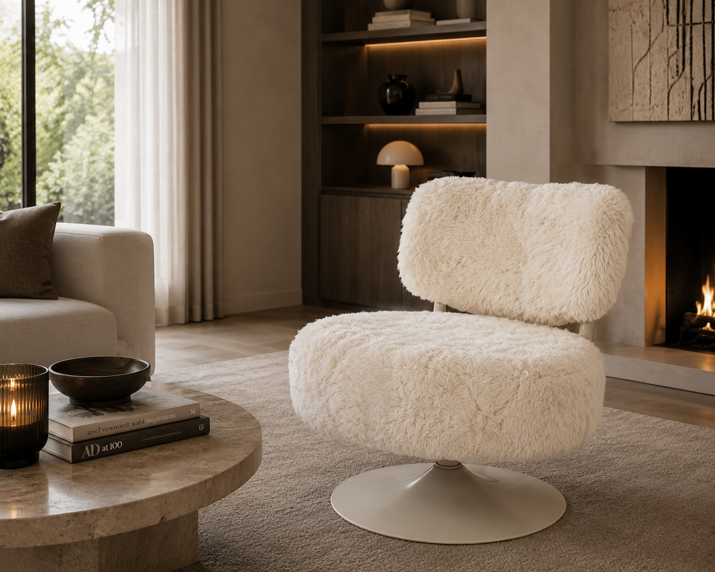 By-Boo fauteuil Furlo draaibaar beige