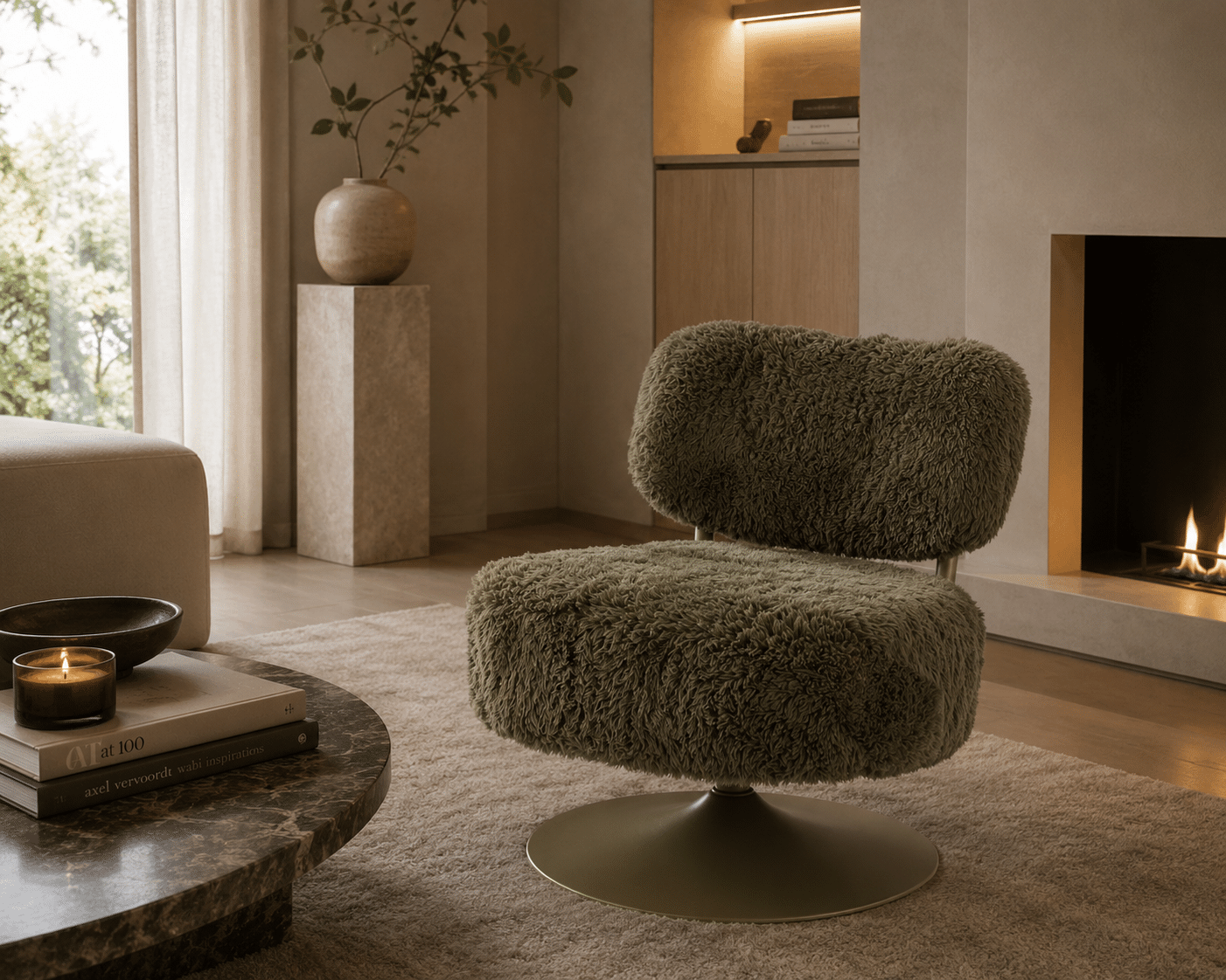 By-Boo fauteuil Furlo draaibaar groen