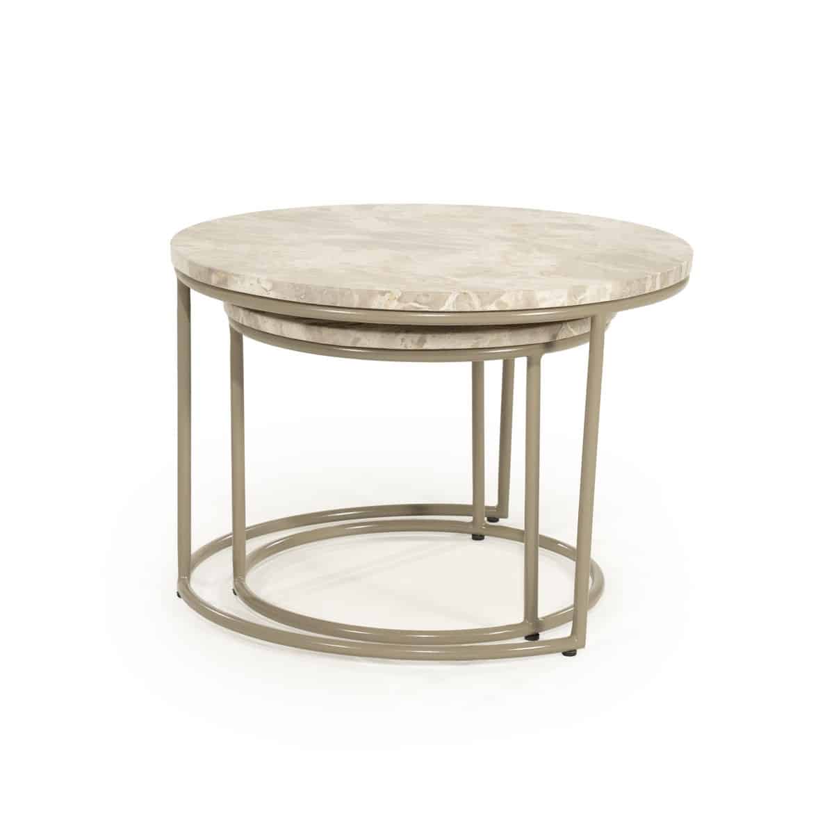 By-Boo salontafel Alvar set van 2 marmer