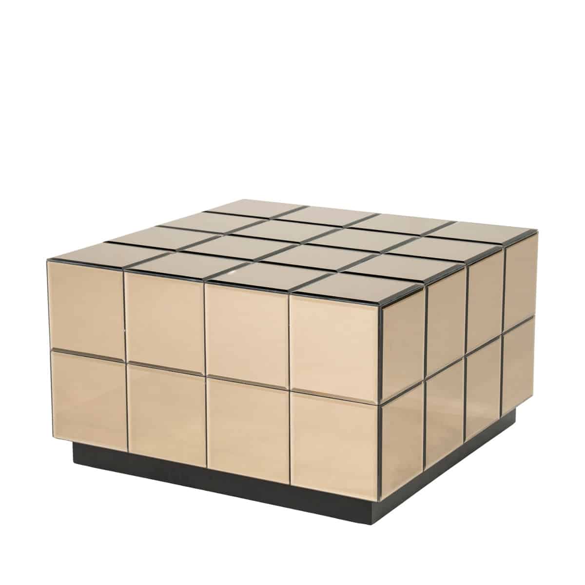 By-Boo salontafel Flectron bruin 60x60x35 cm glas