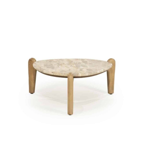 By-Boo salontafel Marnish beige 70x70x28 cm marmer