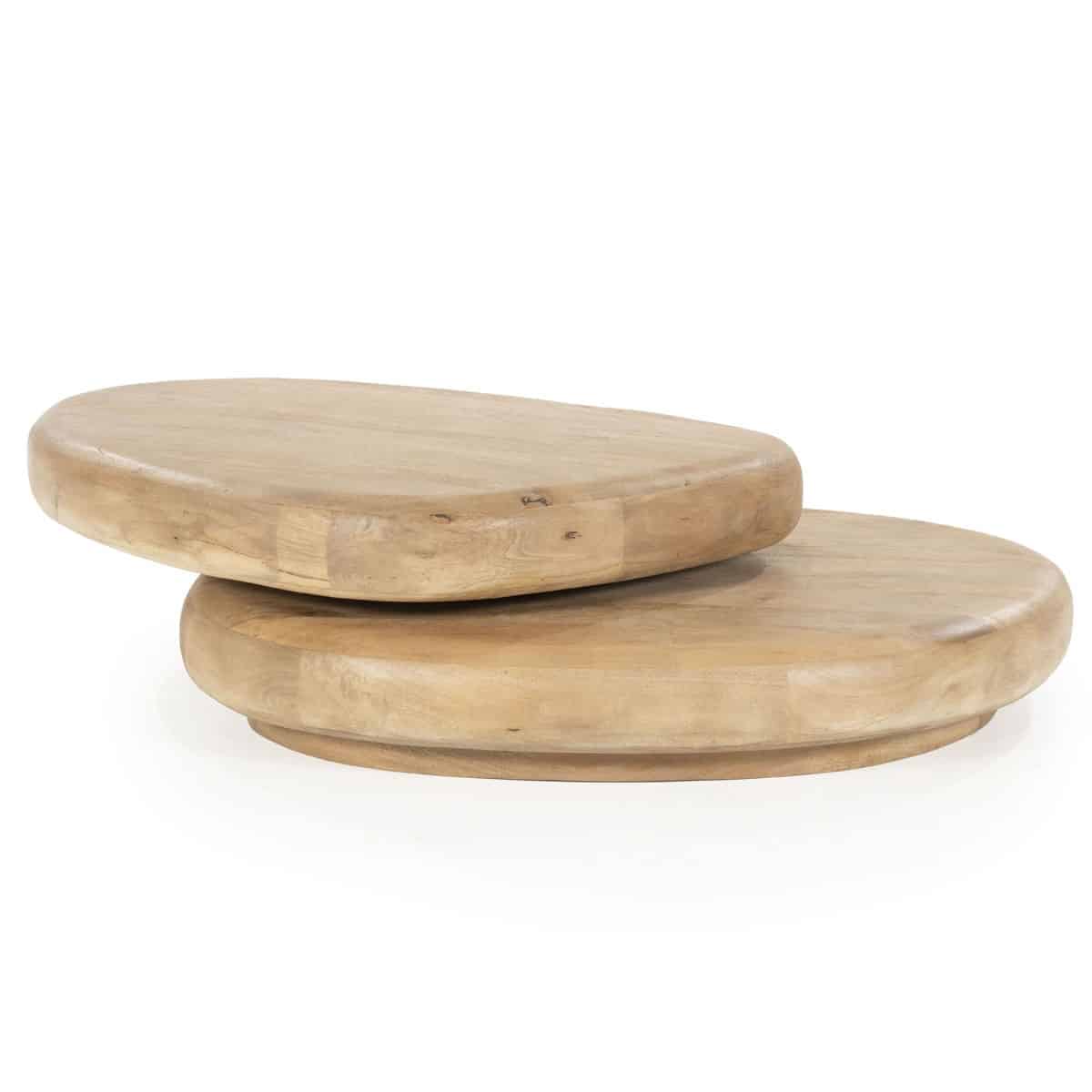 By-Boo salontafel kabo lichtbruin 100x80x27 cm mangohout