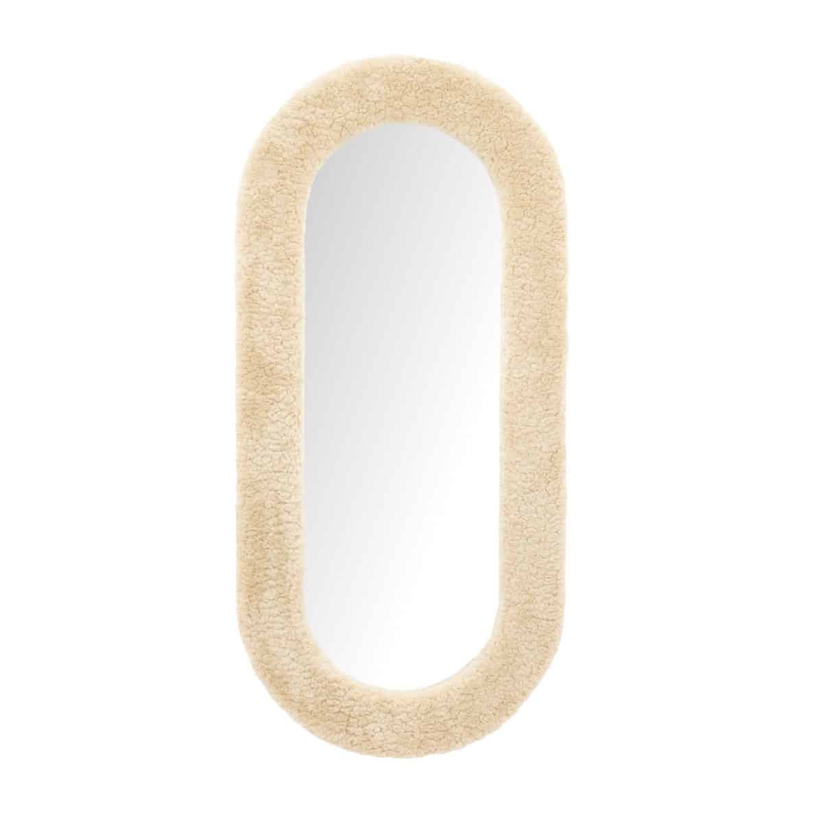 By-Boo spiegel Kiss large 60x5,5x130 cm beige