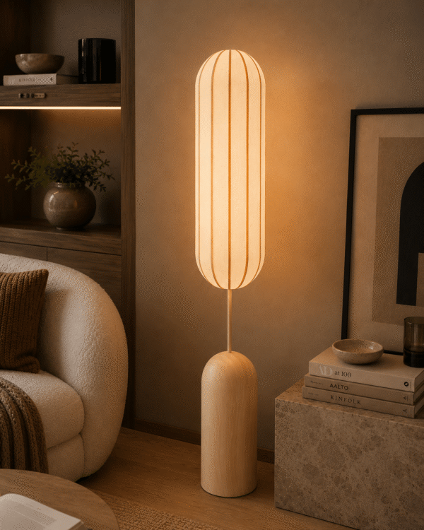 By-Boo vloerlamp 35x35x145 cm Cocoon naturel linnen
