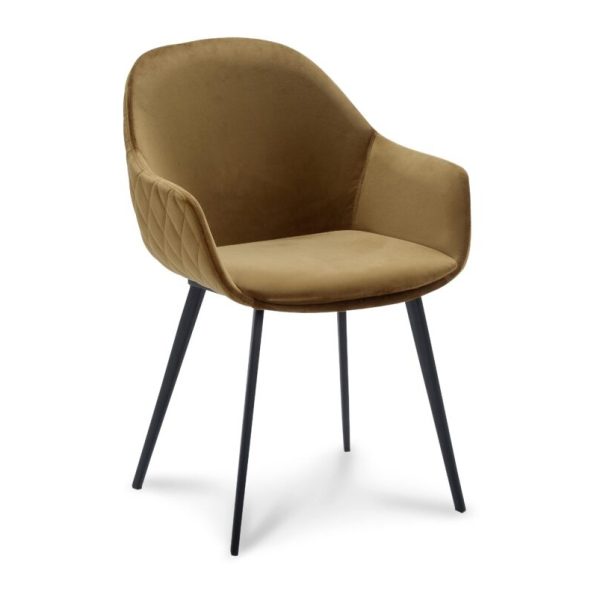 SHOWMODEL Eetkamerstoel Calvin met arm gold