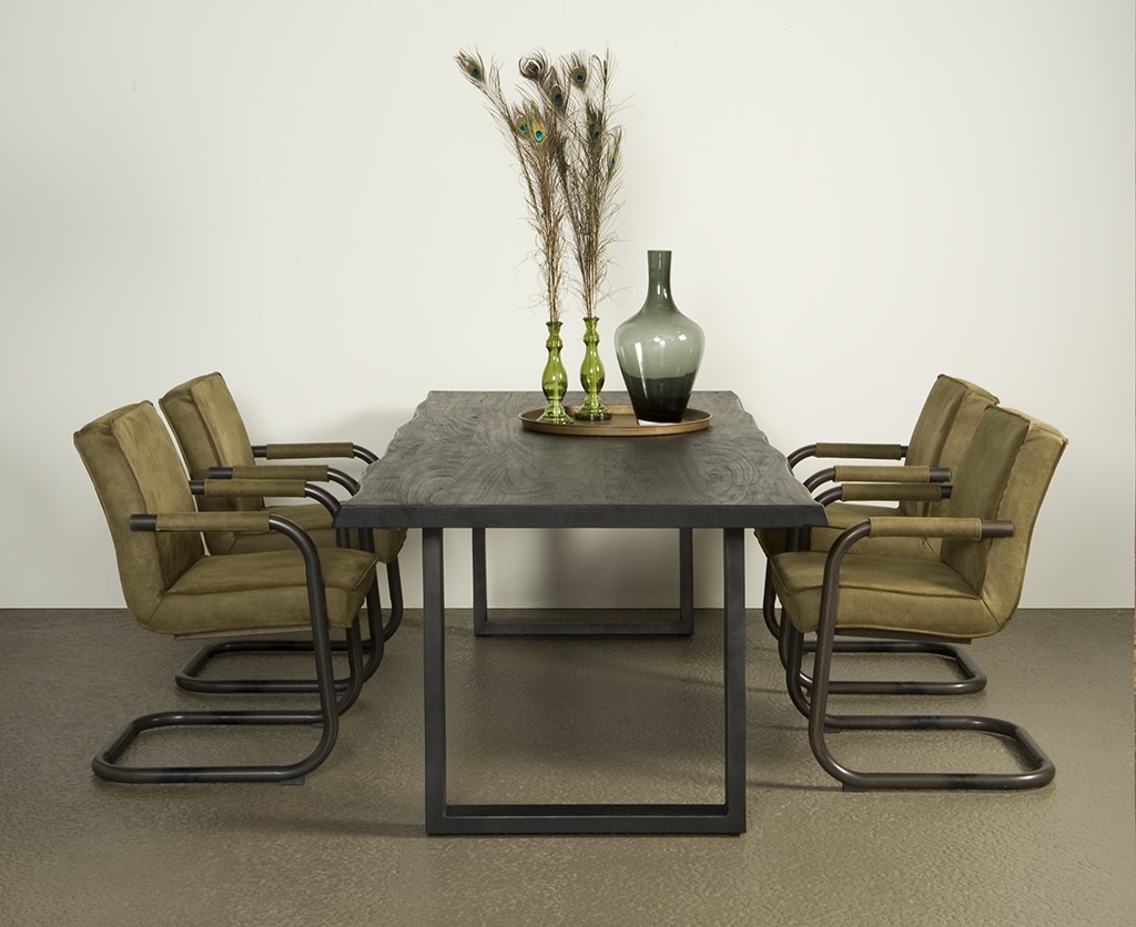 SHOWMODEL Tower Living eettafel Ultimo 160 cm black acacia