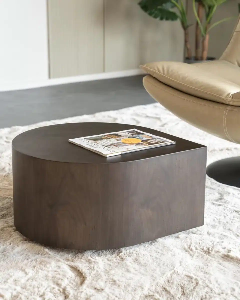 Eleonora bijzettafel Jules 55x55x33 cm bruin walnoot