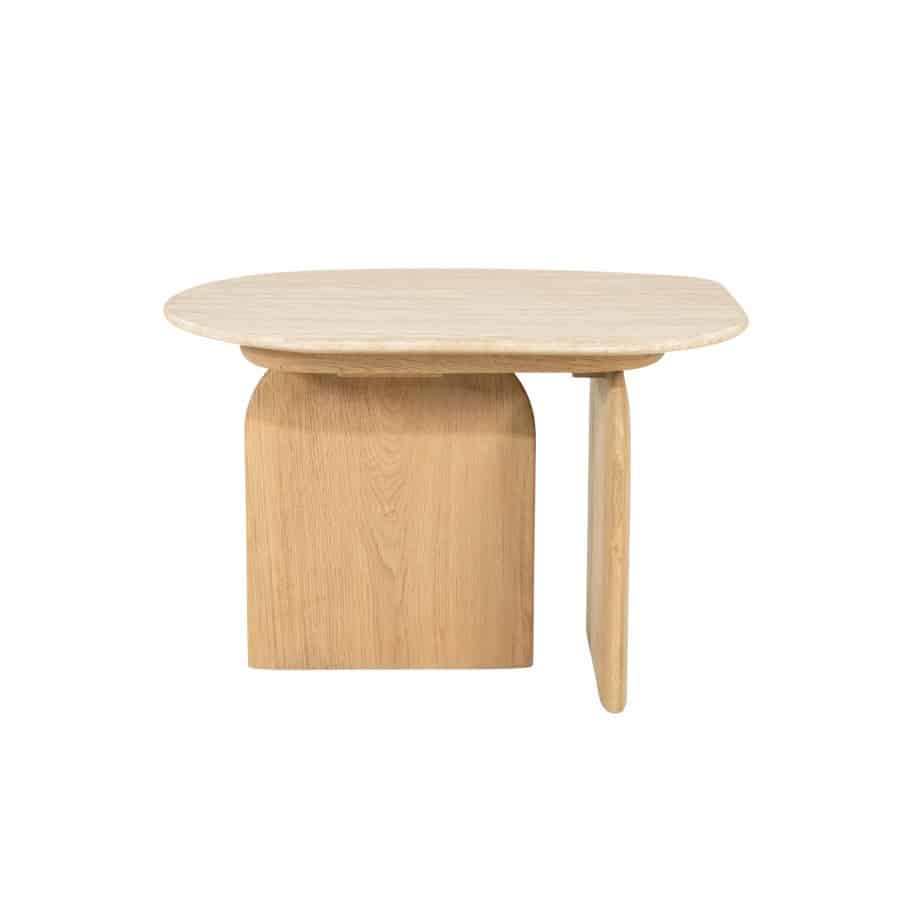 Eleonora bijzettafel Lova 60x38x40 cm travertin