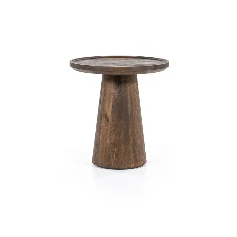 Eleonora bijzettafel Ron 46x46x49 cm mangohout bruin