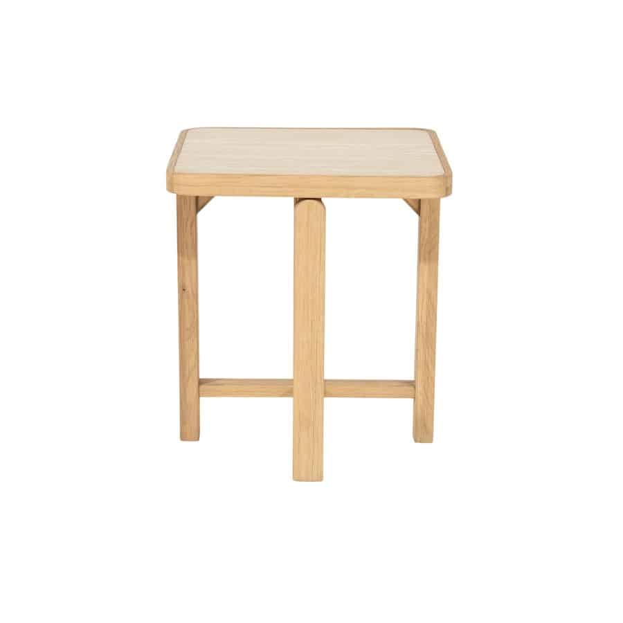 Eleonora bijzettafel Vidar 40x40x45 cm travertin