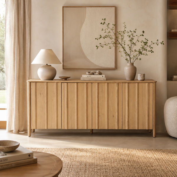 Eleonora dressoir Jake 183x47x80 cm eiken naturel