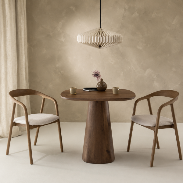 Eleonora eettafel Aron 80x80x76 cm donkerbruin mangohout