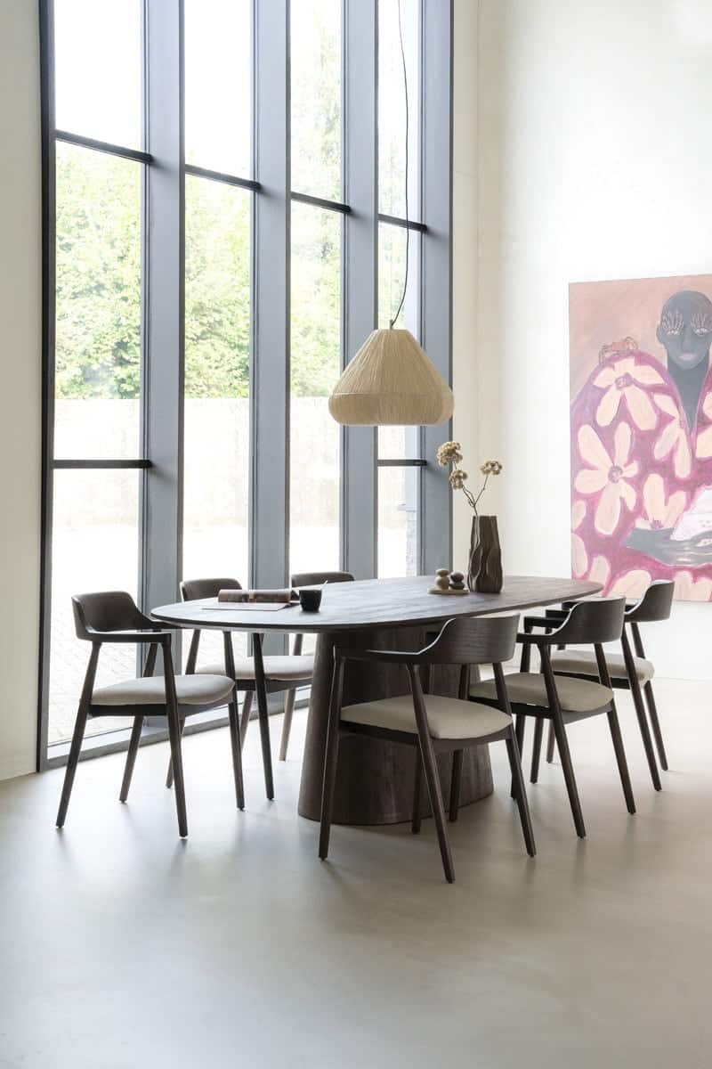 Eleonora eettafel Aron ovaal 300x110x76 cm mangohout bruin