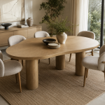 Eleonora eettafel Bobbie 215x110x76 cm lichtbruin