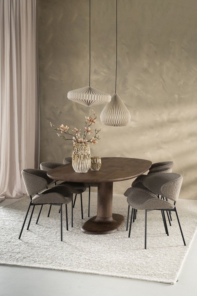 Eleonora eettafel Coco 180x110x77 cm mangohout lichtbruin