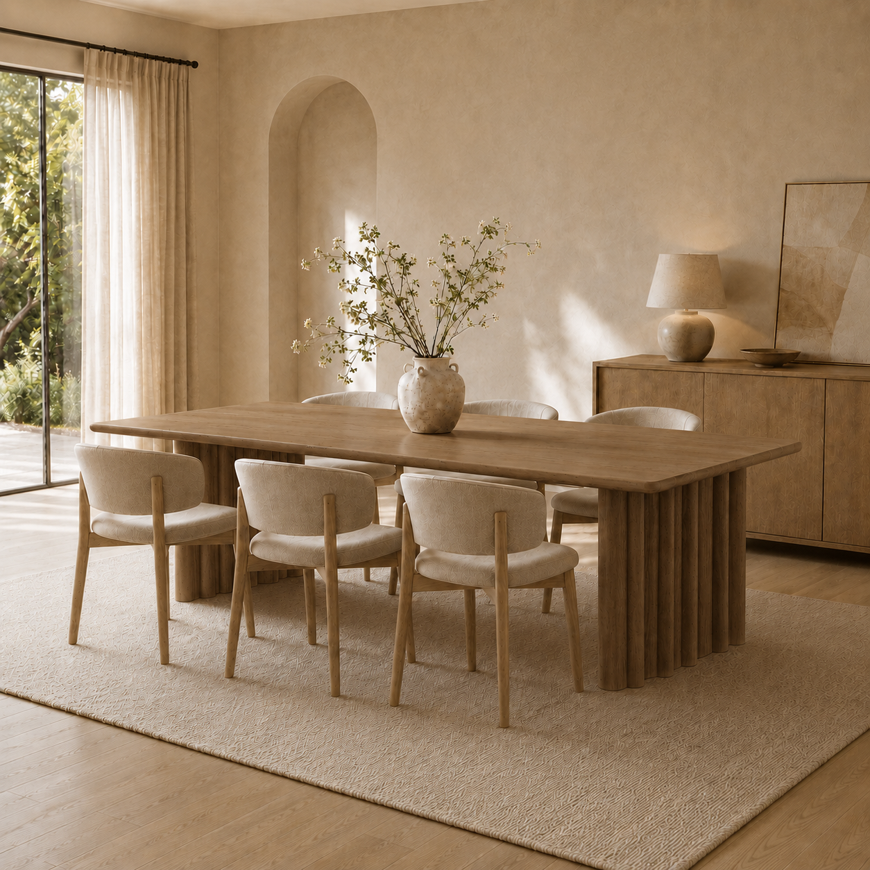 Eleonora eettafel Jake 250x100x79 cm eiken bruin