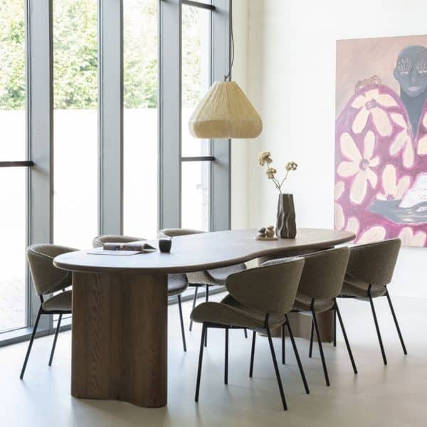 Eleonora eettafel Josh 250x110x77 cm bruin eiken