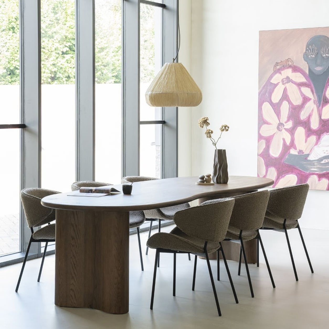 Eleonora eettafel Josh 250x110x77 cm bruin eiken