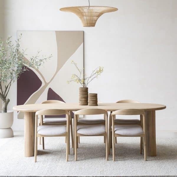 Eleonora eettafel Josh 300x110x77 cm naturel eiken