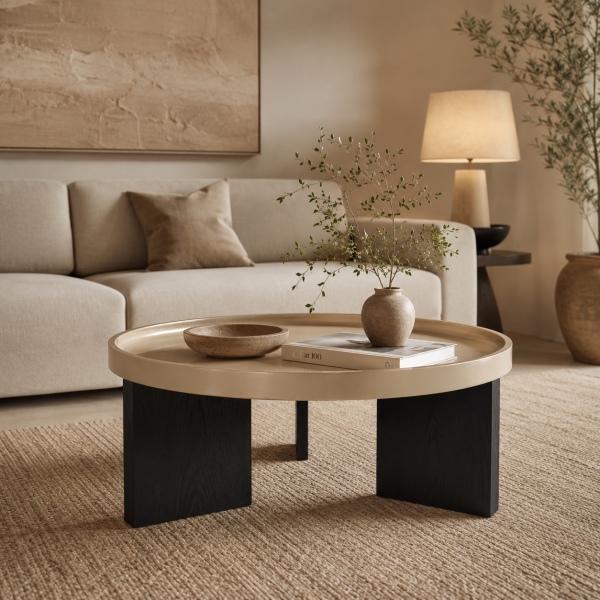 Eleonora salontafel Mayson 90x90x35 cm beige